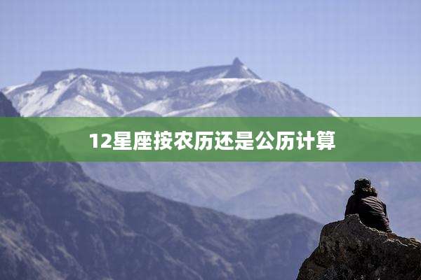 12星座按农历还是公历计算