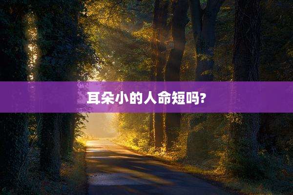 耳朵小的人命短吗?