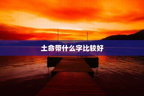 土命带什么字比较好