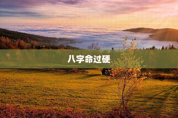 八字命过硬