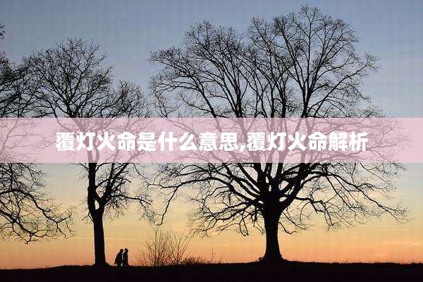 覆灯火命是什么意思,覆灯火命解析