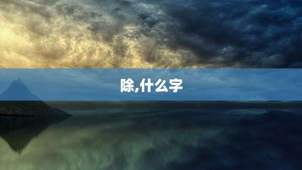 除,什么字