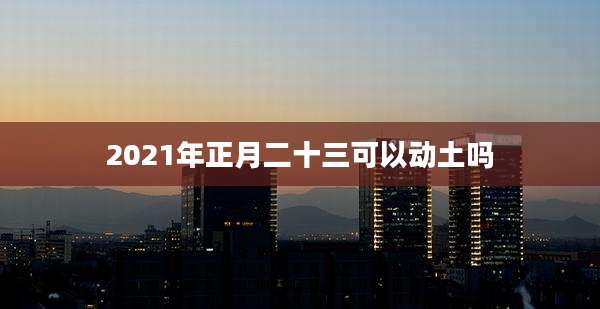 2021年正月二十三可以动土吗