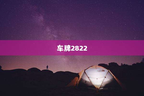 车牌2822