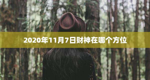 2020年11月7日财神在哪个方位