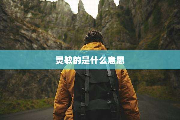 灵敏的是什么意思