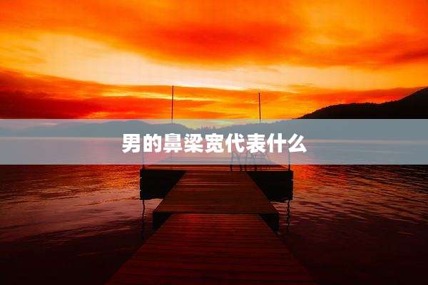 男的鼻梁宽代表什么