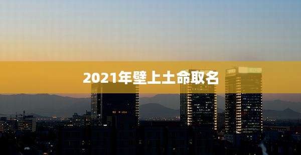 2021年壁上土命取名