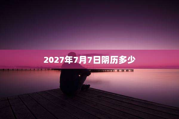 2027年7月7日阴历多少