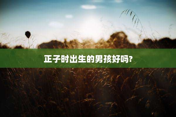 正子时出生的男孩好吗?
