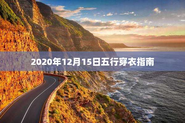 2020年12月15日五行穿衣指南