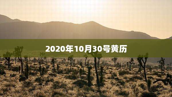 2020年10月30号黄历