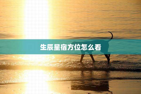 生辰星宿方位怎么看