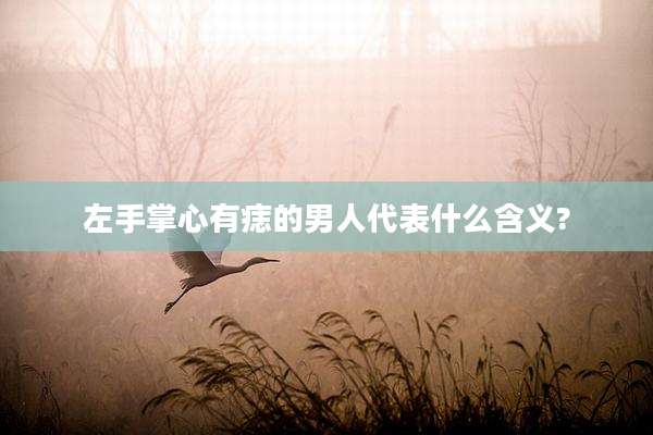 左手掌心有痣的男人代表什么含义?