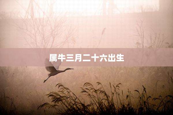 属牛三月二十六出生