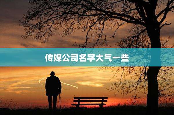 传媒公司名字大气一些