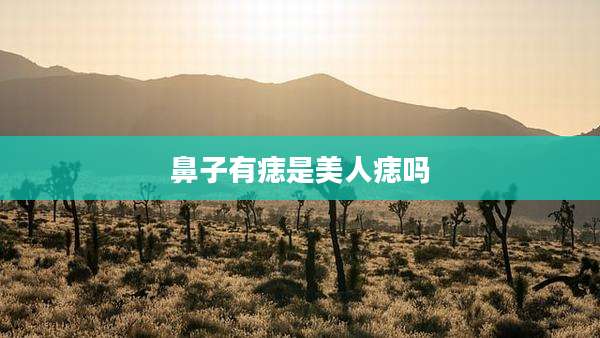 鼻子有痣是美人痣吗