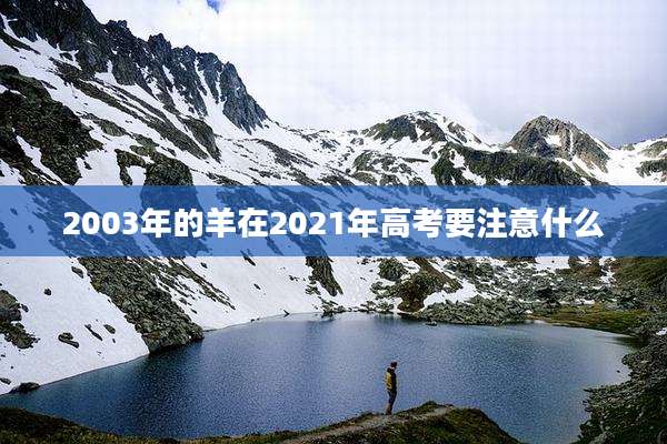 2003年的羊在2021年高考要注意什么