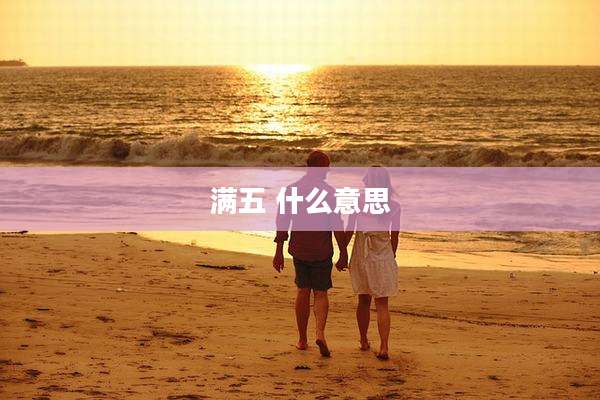 满五 什么意思