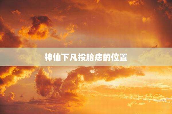 神仙下凡投胎痣的位置