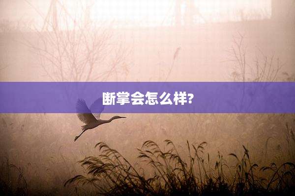 断掌会怎么样?