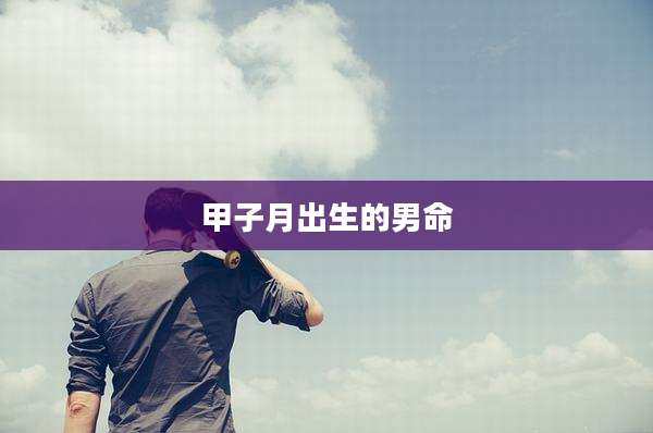 甲子月出生的男命