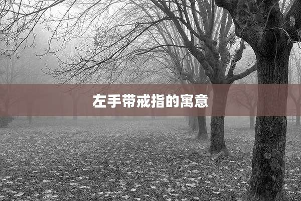 左手带戒指的寓意