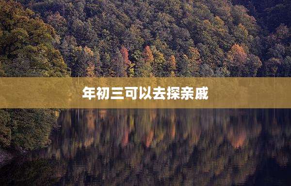 年初三可以去探亲戚