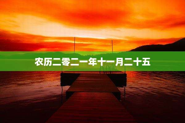 农历二零二一年十一月二十五