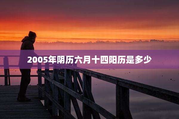 2005年阴历六月十四阳历是多少