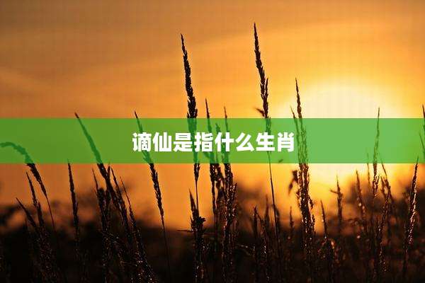 谪仙是指什么生肖
