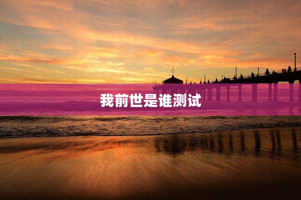 我前世是谁测试