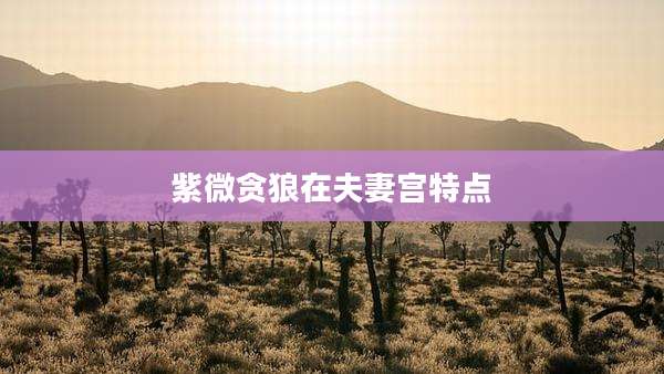 紫微贪狼在夫妻宫特点