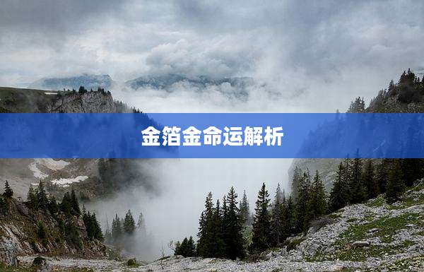 金箔金命运解析