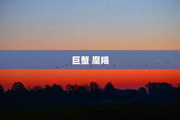 巨蟹 魔羯