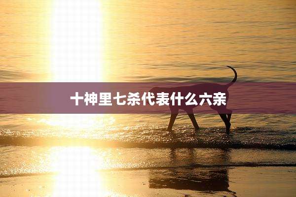 十神里七杀代表什么六亲