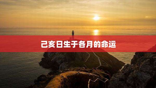 己亥日生于各月的命运