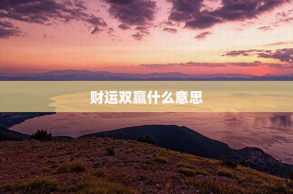 财运双赢什么意思