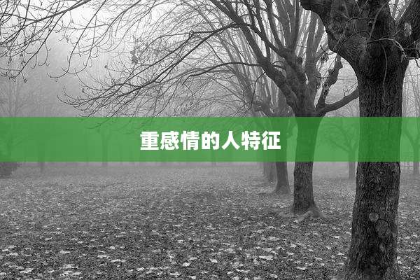 重感情的人特征