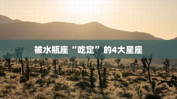 被水瓶座“吃定”的4大星座