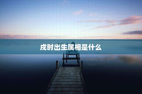 戌时出生属相是什么