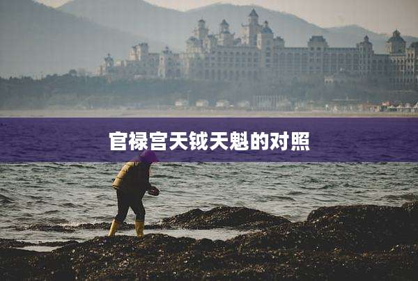 官禄宫天钺天魁的对照