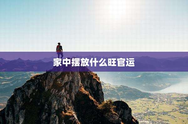 家中摆放什么旺官运