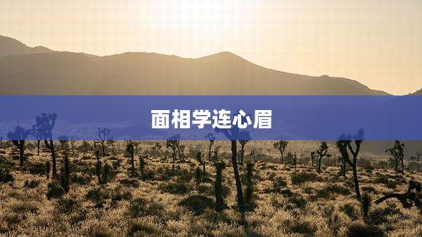 面相学连心眉