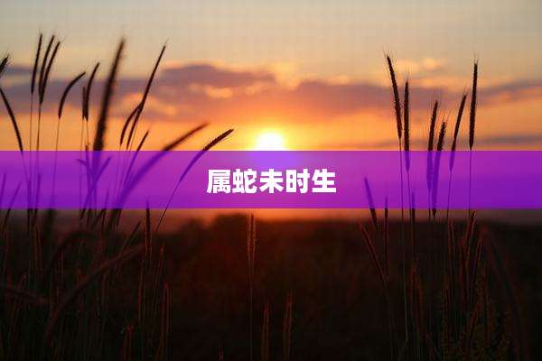 属蛇未时生