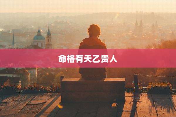 命格有天乙贵人