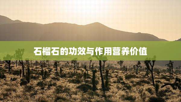 石榴石的功效与作用营养价值