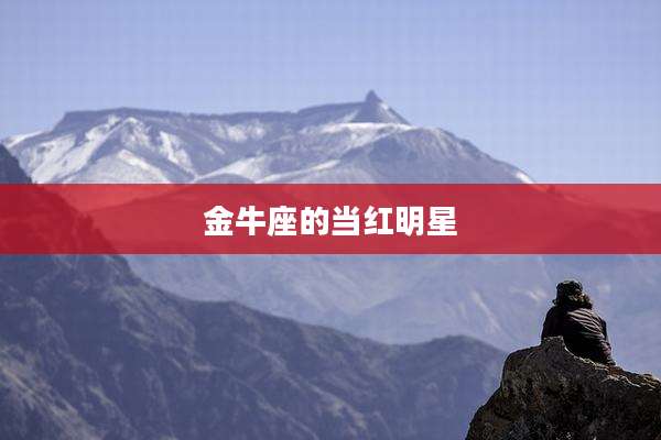 金牛座的当红明星