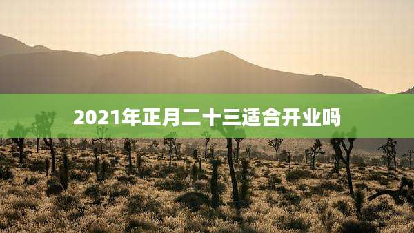2021年正月二十三适合开业吗
