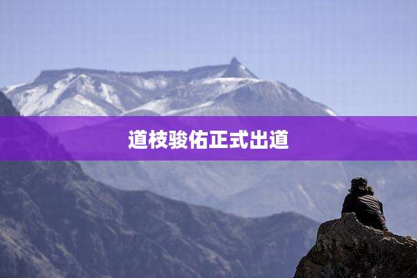 道枝骏佑正式出道